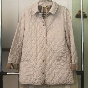 Burberry Diamond Quilted Jacket Vintage Large Belt